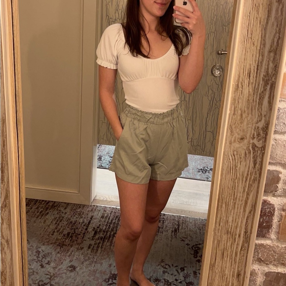 Altar'd State High Waist Green Shorts